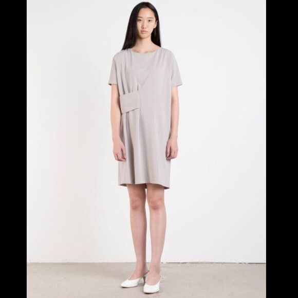 Oak + Fort Beige Short Sleeved Dress - Picture 5 of 5